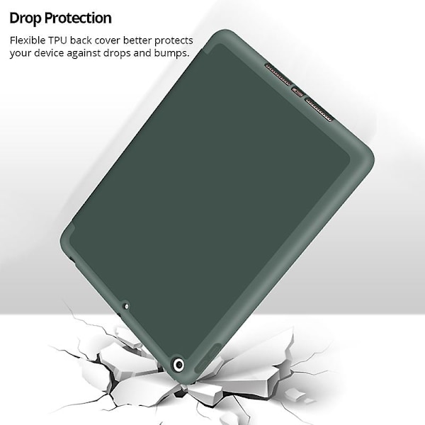 Etui til Ipad Pro 11 2021 2020 2019 10.2 Air 4 10.9 10.5 2018 9.7 Mini 6 5 9. 8. 7. generation Smart Cover med blyantholder Light Gray iPad (5th-6th) 9.7
