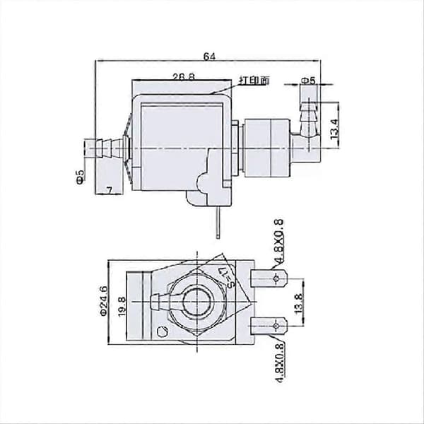 JYPC-8 220V Solenoid Ersättningspump Ångmopp Vattenpump