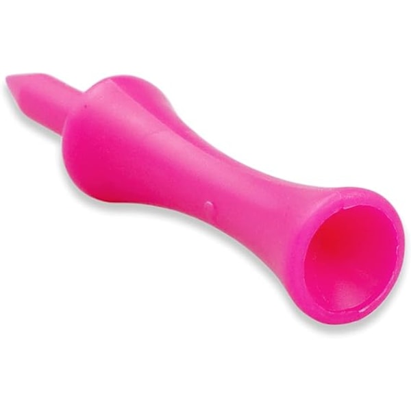 Rosa golftee i plast 57 mm 100 st långa Castle golftees 2-1/4 tum