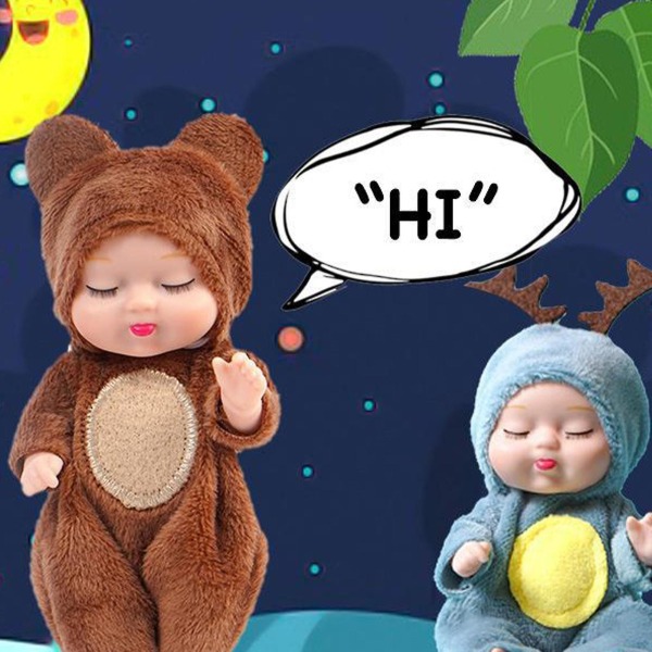 6st 11cm Mini Baby Sovdockor För Flickor Leksaker Rebornalive Bebisar Barn Barn Leksak Ögon slutna Sovdocka med kläddräkt