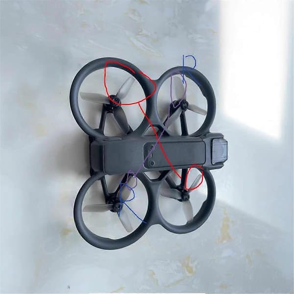 2 par T3X3.2X3 3-bladet propel 3 tommer 2CW+2CCW PC propel til AVATA2 FPV drone tilbehør Gray