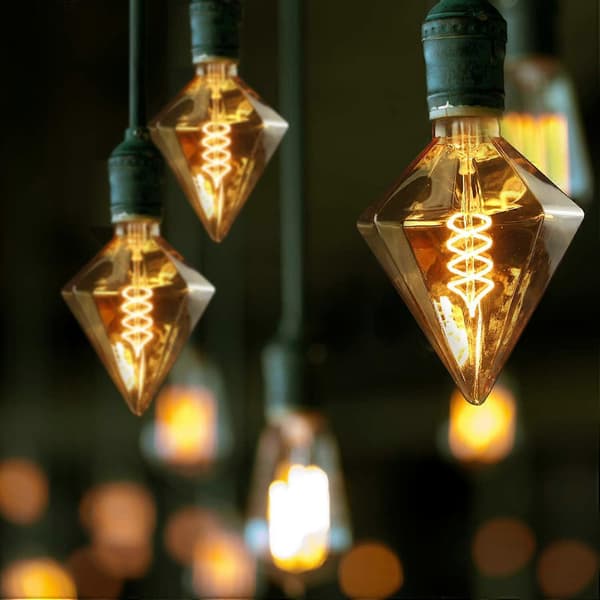 LED Edison Pære, E27 Retro Glødelampe, Antikk Gull Varmhvite Lamper