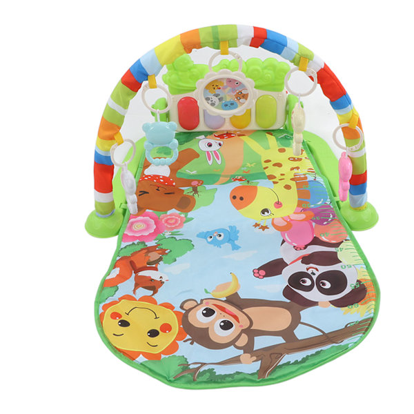 Baby Sparklek Piano Mjuk Hudvänlig Pedagogisk Avtagbar Babygymmatta med Musik för Småbarn Krypande Lek
