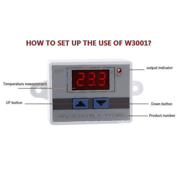 12v Digital LED Temperaturregulator Termostat Control Switch