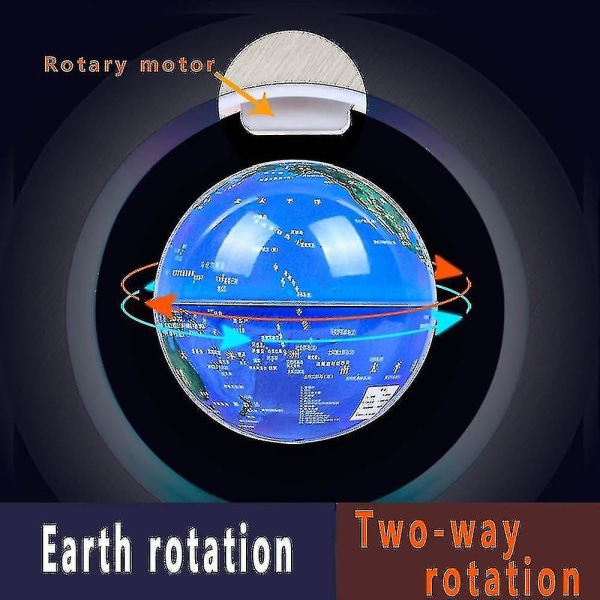 Rund Led världskarta Flytande Globe Magnetisk Levitation Ljus Anti Gravity Magic Flerfärgad