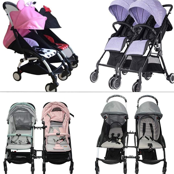 Dubbel barnvagnskoppling Kompatibel med paraplyvagnar Babyzen YOYO Yoya etc Gör om två enkelvagnar till en dubbel barnvagn