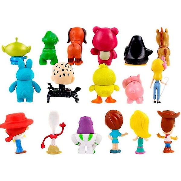 17 st Toy Story Miniatyrfigurer - Söta Tecknade Figurer, PVC Samlarobjekt, Modellfigurer, Dockor, Leksaker för Barn, Pojkar, Flickor, Fans, Presenter