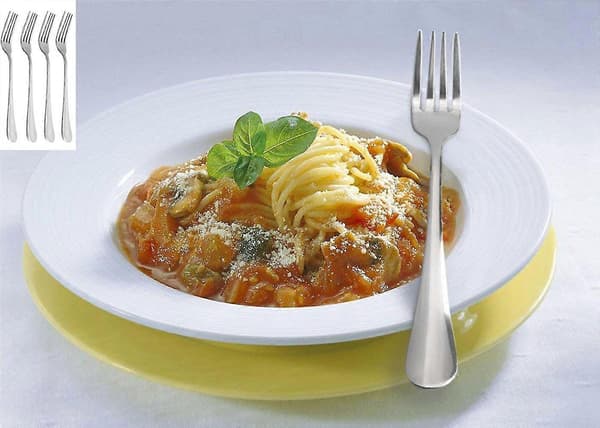 Middag gafler, kraftige rustfrie stål middag gafler sett med 8