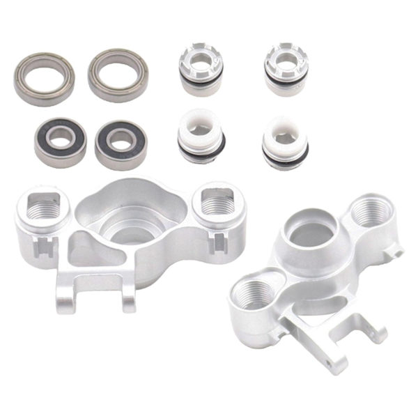 2x Styrspindel Rc Modelldelar E-Revo Summit E-Maxx Silver Blue
