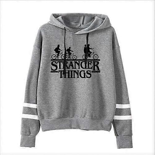 Dame Herre Unisex Stranger Things Hættetrøjer Langærmet Trøje Pullover G XL