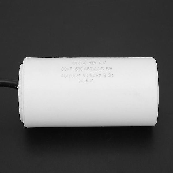 Cbb60 Miljøvennlig motorstartkondensator 450V 60uf Esr 0.2 for husholdningsapparater