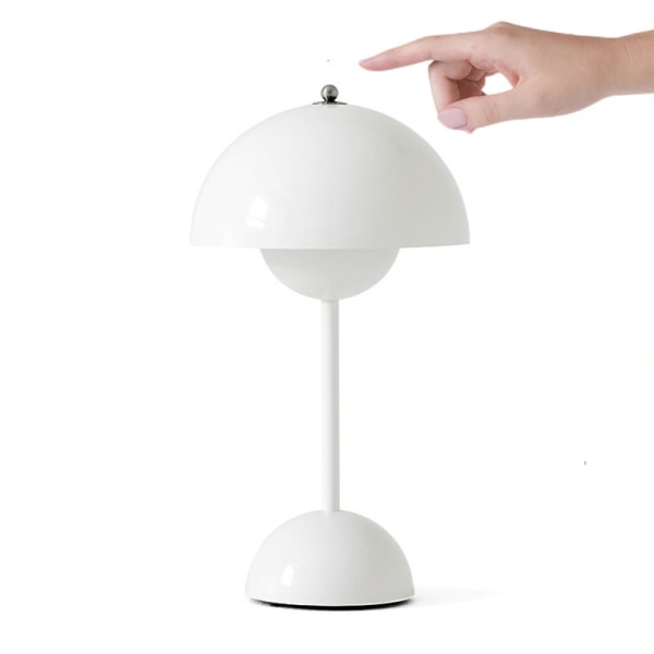Pod lampa LED bordslampa kreativ svamp lampa sovrum säng dekoration USB nattlampa White
