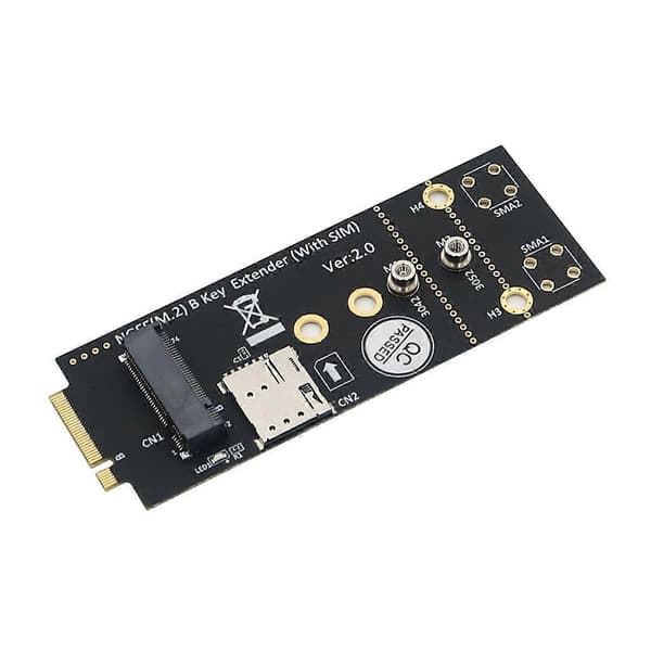 M.2(NGFF) Key B-adapter med SIM-spor for 3G/4G/5G-modul Støtter NANO SIM-kort og 3042/3052 type M.2 Key B-kortstørrelse