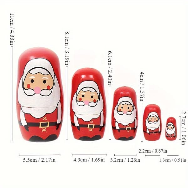 Sæt med 5 dukker, samlerobjekter Matryoshka-02