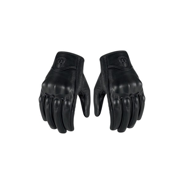 Svarta handskar i äkta läder för män, storlek L Grey L.