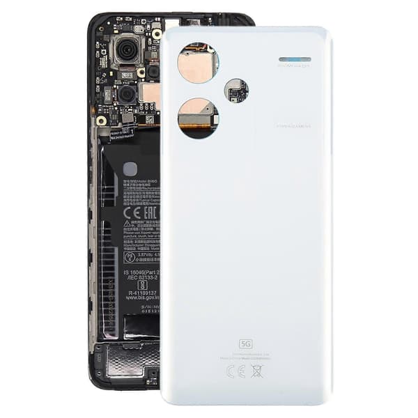 OEM Batterideksel Kompatibel med Xiaomi Redmi Note 13 Pro+ 5G White