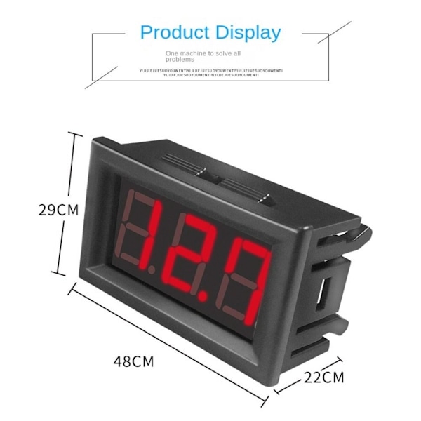 5-pack digital mini voltmeter Spänningsdisplay LED-displaypanel