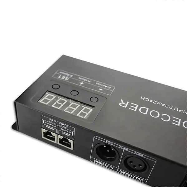 Digital 24CH RGB RGBW DMX512 Decoder, RGBW Decoder til LED Strip (A)