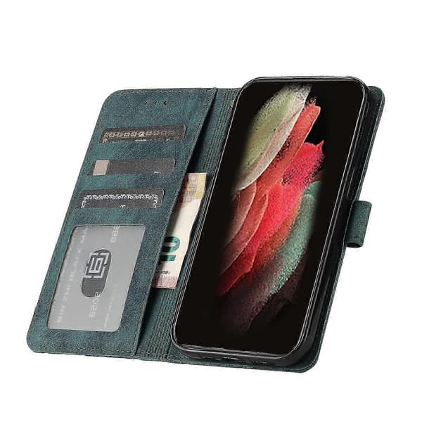 Etui til Samsung Galaxy S21 FE 5G Flip Folio-deksel med sommerfugl E... Green