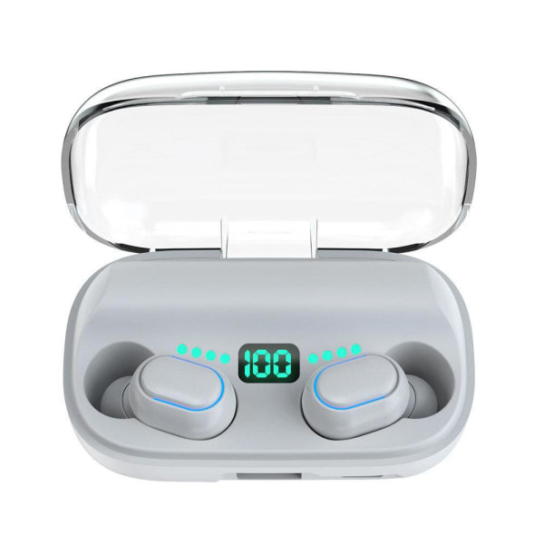 Trådlösa hörsnäckor Bluetooth hörlurar Stereo In Ear Earbuds T11 Mini Sports（Blanc）