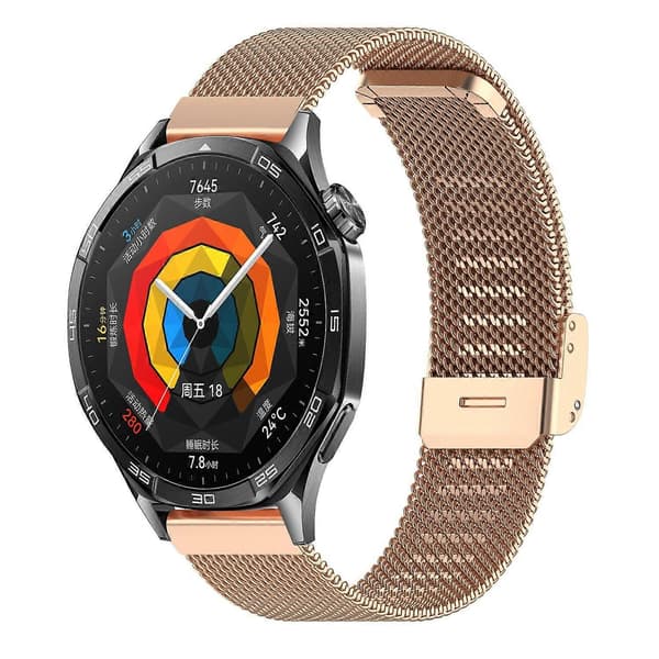 Tre Perler Rustfrit Stål Rem 22mm Rose Gold