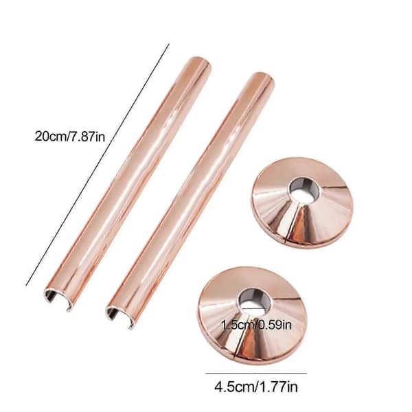2-pack Rör Radiator Rörskydd Hylsa 15mm Kragar Klipp Passform Badrum Krom rose gold