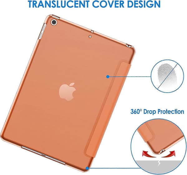 Fodral för iPad (9,7-tum, 2018/2017 modell, 6:e/5:e generationen), Smart Cover Auto Wake/Sleep Papaya