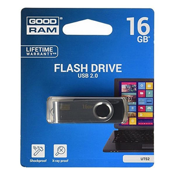 Svart USB 2.0-nøkkelkapasitet - 16 GB