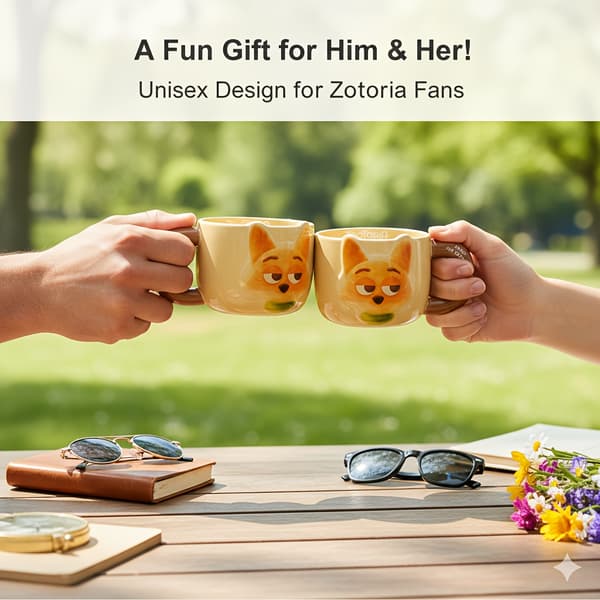 Zootopia Rävansikte Keramisk Mugg 3D Öron Premium Utomhus Picknick Kopp Kaffe Te Fox