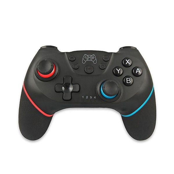 6-axlig trådlös Bluetooth spelkontroll för Nintendo Switch Pro Ns Game Joystick Red and Blue