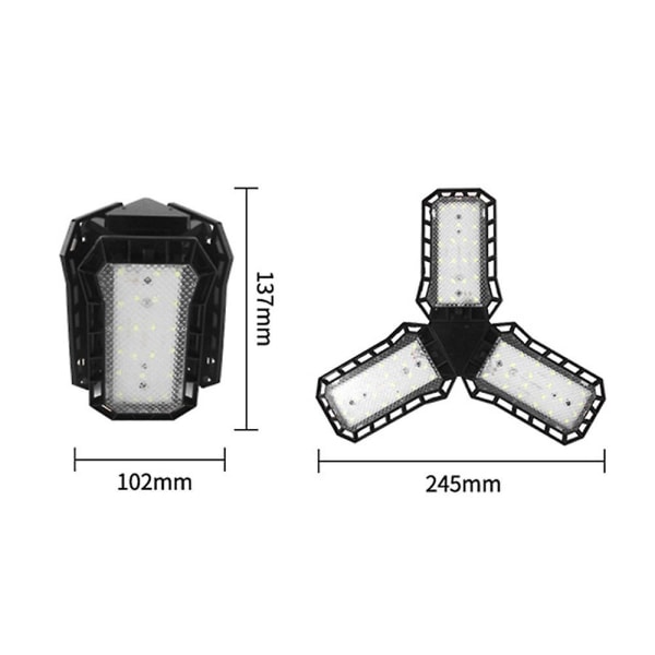 Led Growth Light Lampa Med Vikbart Full Spectrum För inomhusväxthusväxter White