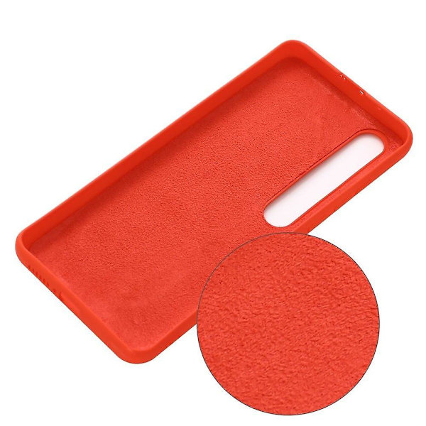 Punainen ainutlaatuinen nestemäinen silikonikuori Xiaomi Mi 10 / Mi 10 Pro -puhelimellesi