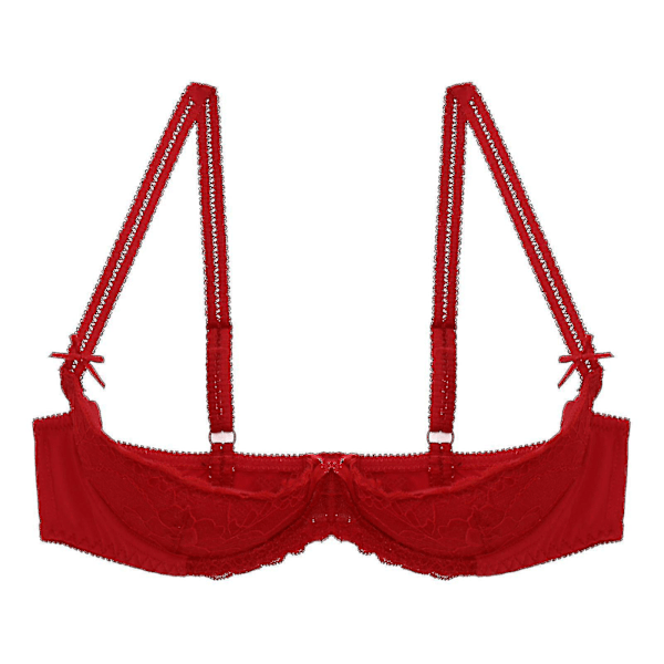 Dame 1/2 Kop Push Up Underwire Lace BH Lingeri Åben Brystkop BH Toppe Justerbar Rem Svampepolstret BH Undertøj