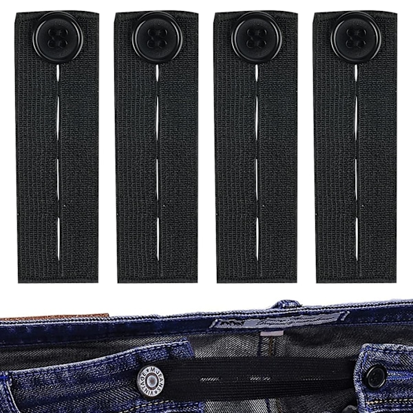 5-pack byxförlängare, byxknappsförlängare, justerbar elastisk gummiknappsförlängare, byxknapp för mammabyxor, för jeans, P