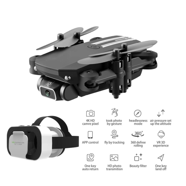 Professionell mini drone med kamera 1080p wifi fpv quadcopter höjd hålla hopfällbar RC helikopter set gratis VR glasögon | rc helikopter