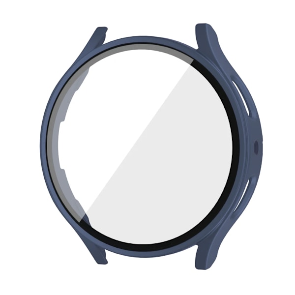 Härdat Glas + PC-Skal för Samsung Galaxy Watch4 5 6 44mm 40mm Fulltäckande Skal Galaxy Watch4 5 Tillbehör Midnattsblå Midnattsblå Midnight Blue Galaxy Watch6 40mm