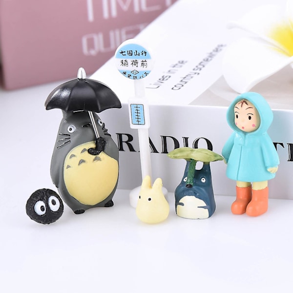 1 Set Studio Ghibli Min granne Totoro Ensky Dockor Figur Söt Japan Miniatyr Kit