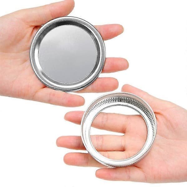 24-pack Konserveringslock Vanlig Öppning Mason Jar Lock och Ringar Delad Läcksäker Förvaringskapslar