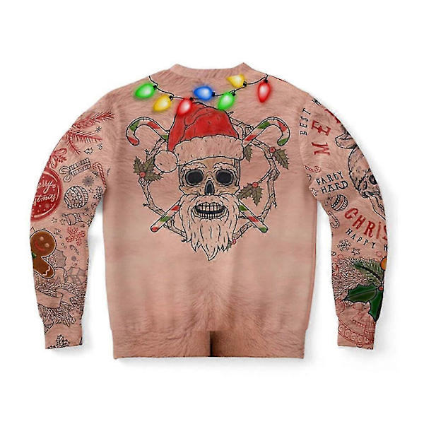 Jul Dam Herr Ful Jultröja Sweatshirt Pullover Tröja Toppar Tunika Multicolor L
