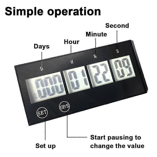 Reusable Countdown Clock for All Big Events in Your Life, 999 Day Cloud Countdown, Student Timer