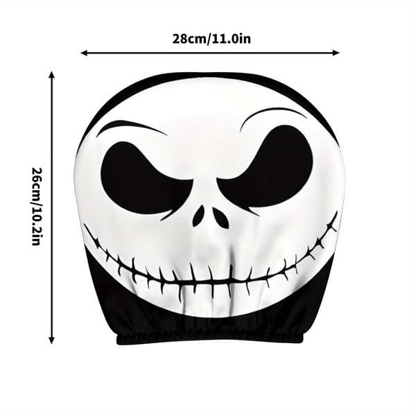 2 st The Nightmare Before Christmas Jack Skellington Bil Nackstödsskydd - Universal Passform, Polyester 26cm*28cm*2PC