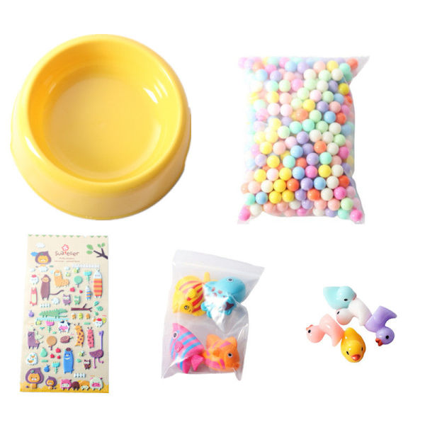 Pienoiskaluste lelu nukkekoti DIY koristelutarvikkeet mini simulointi aaltoallas Wave pool ball (yellow)