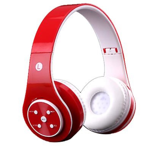 Trådlösa Bluetooth hörlurar Stereoheadset Barnpresent (röd)