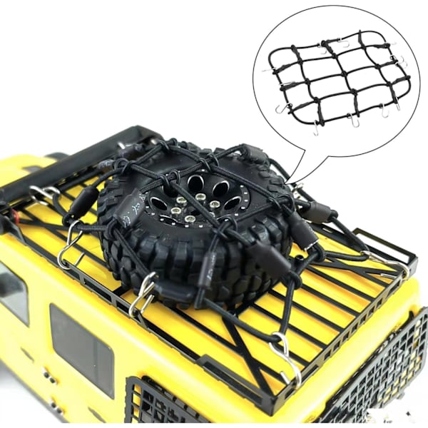 Dekorativ bagasjenett 73X60MM1/241:24 forhold med krok Trawrics deler svart