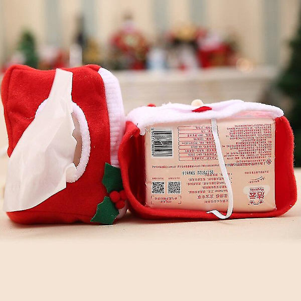 Julepynt til hjemmet Xmas Kleenexboks Dekorasjon til bordet Nyttår 2023 Adornos De Navidad Noel Festpynt Ornamenter Style 1