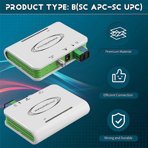 CATV System ONU FTTH Optisk WDM Mottaker Optisk Node Aktiv Triplexer SC/ EU PLUGG White B