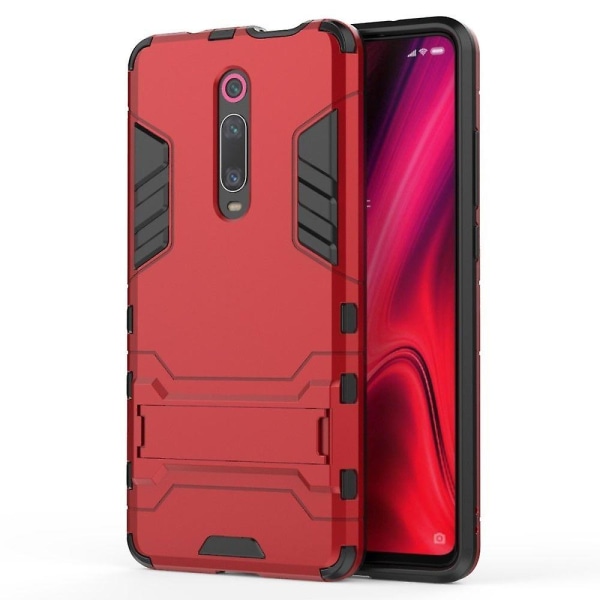 Rött Hybrid TPU-skal med Ställ för Din Xiaomi Redmi K20/k20 Pro/mi 9t/mi 9t Pro