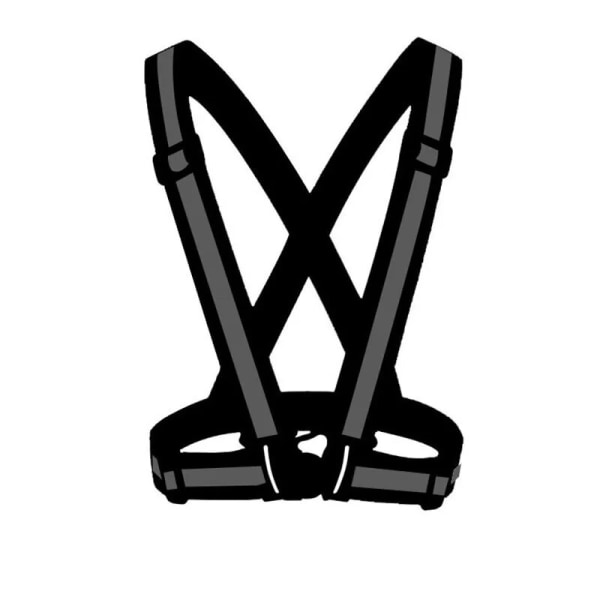 Highlight Reflexband Nattlöpning Ridkläder Väst Justerbar säkerhetsväst Elastiskt band för vuxna och barn elasticity black