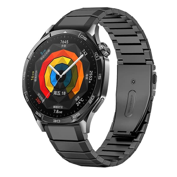 22mm Universal Klockarmband i Titanlegering Bambusegment - Multicolor Titanium Grey