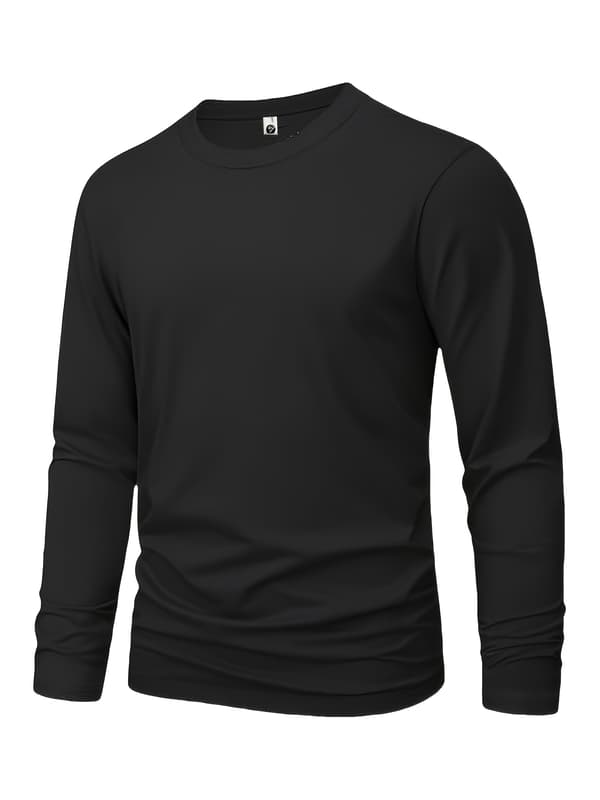 Långärmad T-shirt med rund hals Mixed Color S